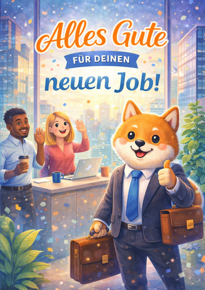 Shiba dog in suit giving thumbs-up